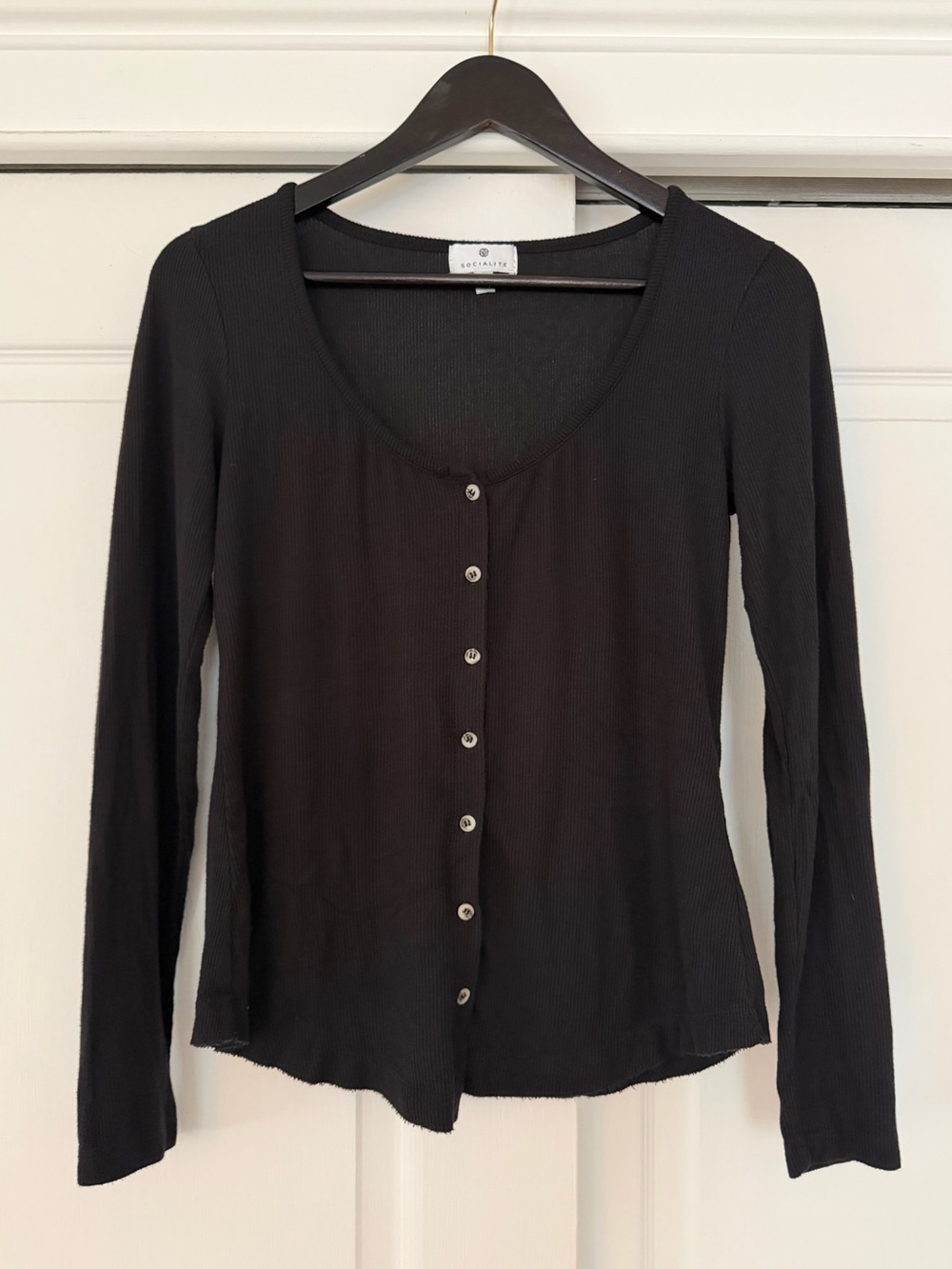 Button-down Black Cardigan